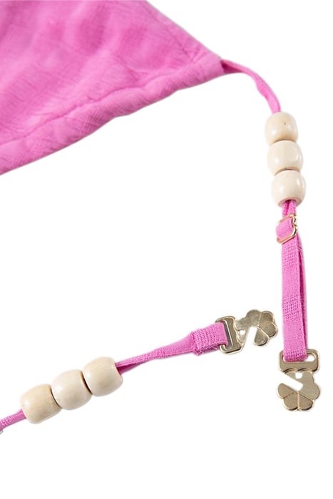 GIRLS’ PINK BACKLESS TOP WITH BEAD DECOR 4