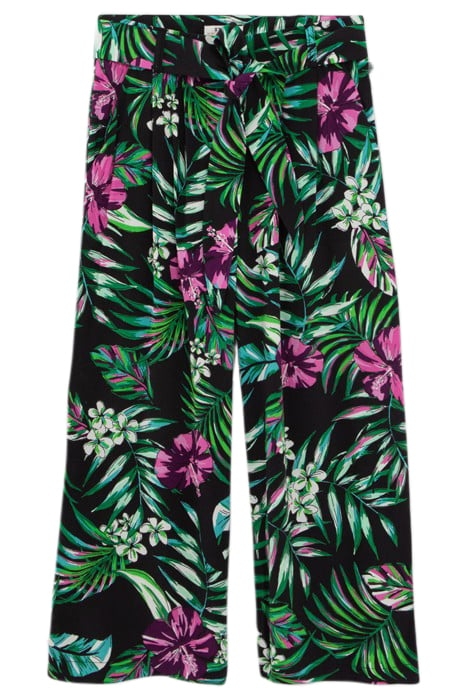 GIRLS’ BLACK LENZING™ ECOVERO™ TROPICAL TROUSERS 3