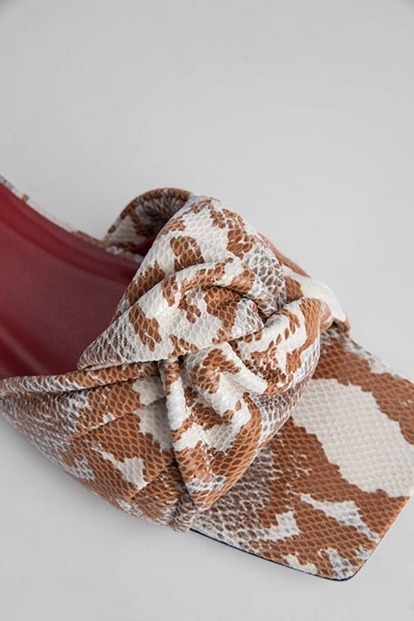 LIMA ALMOND SNAKE PRINT LEATHER ALMOND 2