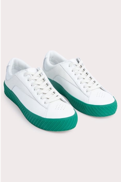 RODINA GREEN ON WHITE LEATHER GREEN ON WHITE 3