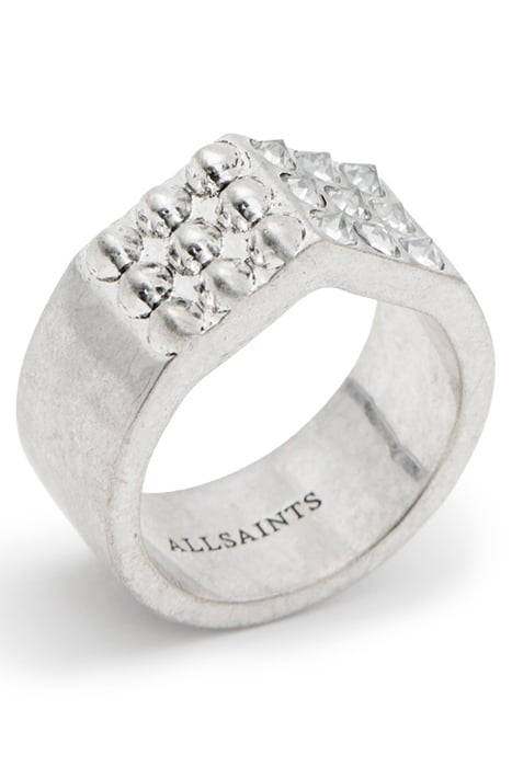 RIANNE HEX CHNK RING WARM SILVER 1