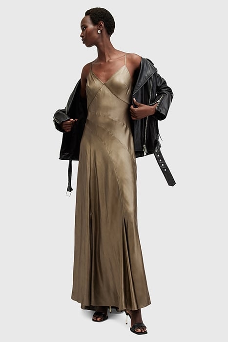 LILI MAXI DRESS METALLIC GOLD 4