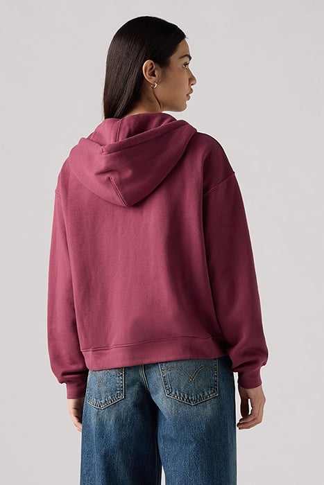EVERYDAY ZIP HOODIE BURGUNDY BRUSHED FLE 2