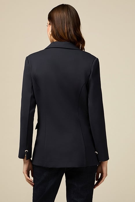 MILANO-STITCH BLAZER WITH JEWEL BUTTONS BLUE 2