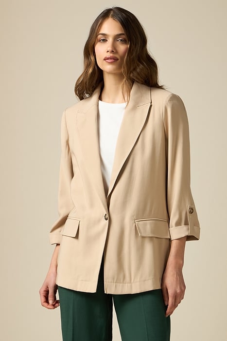 VISCOSE TWILL BLAZER NATURAL 1