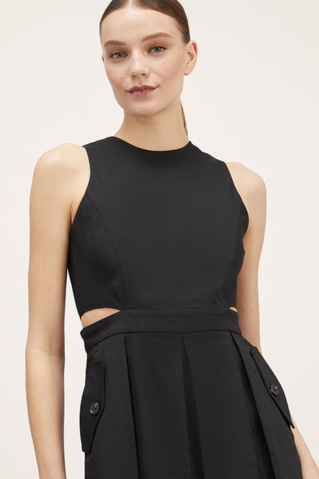 MIDI DRESS WITH CUT-OUT ON THE SIDES BLACK 5