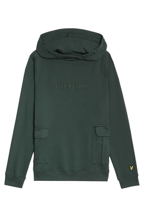 CARGO POCKET HOODIE ARGYLE TEAL 4