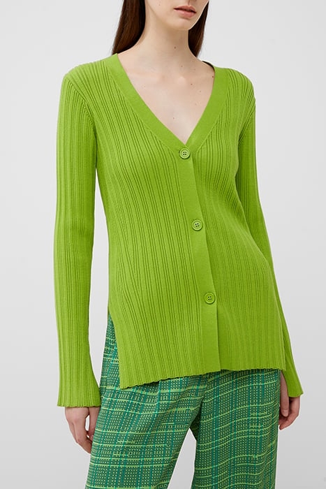 LEONORA L/S CARDIGAN WASABI 1