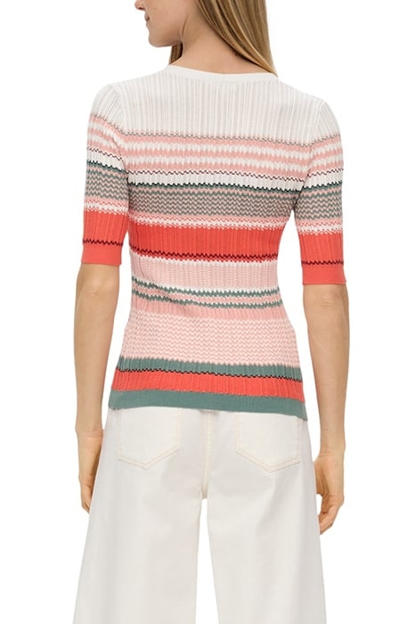 S.OLIVER CARDIGAN RED-CORAL-WHITE 2
