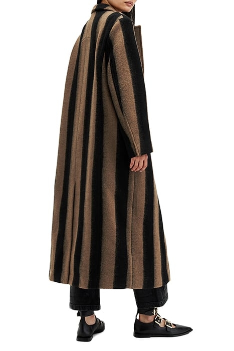 JAMES STRIPE COAT BROWN/BLACK 2