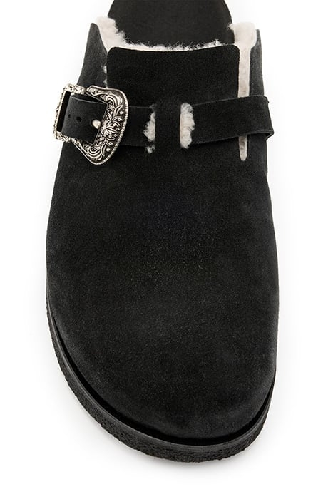 CARLO SHEARLING MULE BLACK 7
