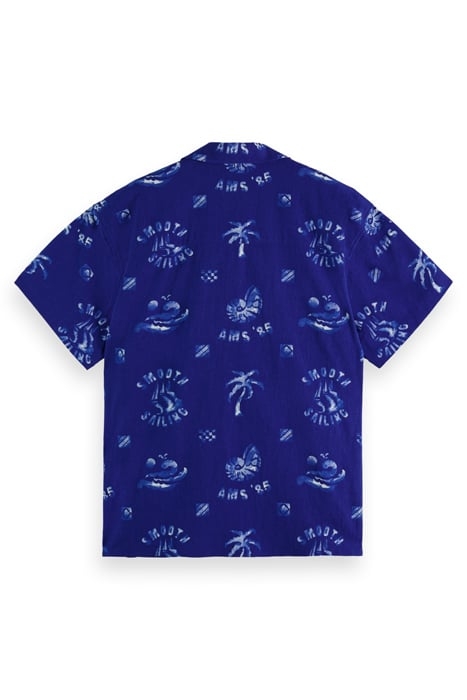 COTTON ALL OVER PRINTED SHIRT BLUE SMOOTH SAILING AOP 2