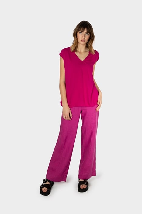 T-SHIRT CAP SLEEVES FESTIVAL FUCHSIA 3
