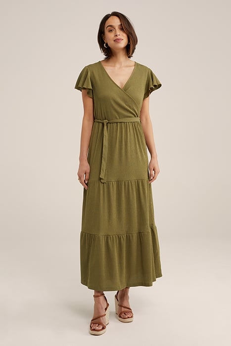DRESS MIDI OLIVE GREEN 1