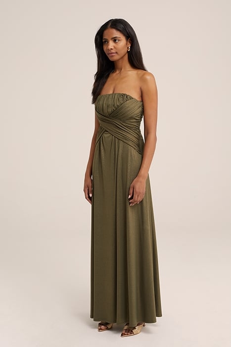 DRESS MAXI LENGTH ARMY GREEN 1