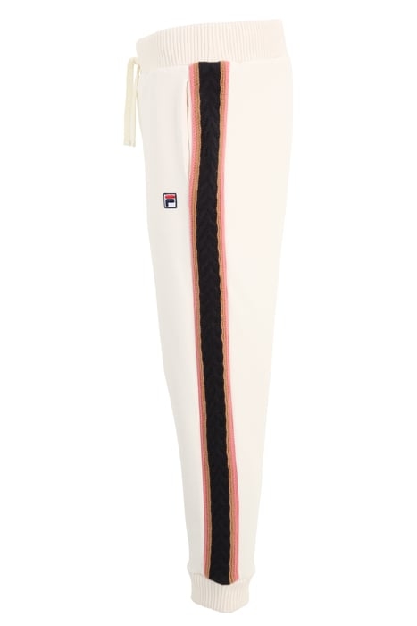 CUFFED SWEATPANTS WITH BRAID DETAIL WHITE / NAVY / PINK 3