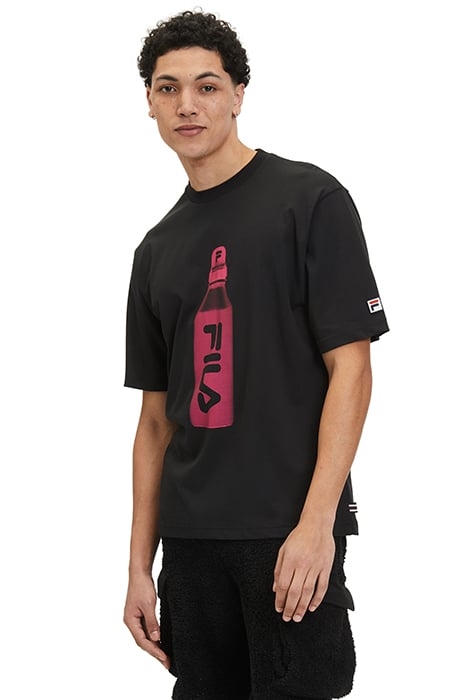 BOXY FIT SHORT SLEEVES T-SHIRT WITH WATER BOTTLE GRAPHIC BLA 1