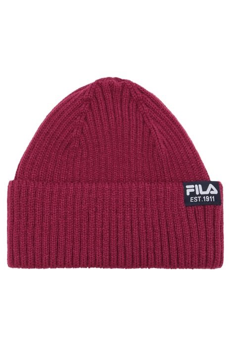 BUTTE FISHERMAN BEANIE WITH FLAG LOGO RED VIOLET 1