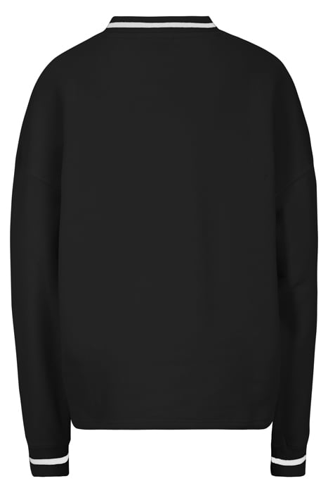 LANGERMA OVERSIZED V-NECK SWEAT SHIRT BLACK 5