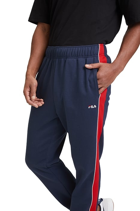 LATIMER TRACK PANTS BLACK IRIS-TRUE RED 6