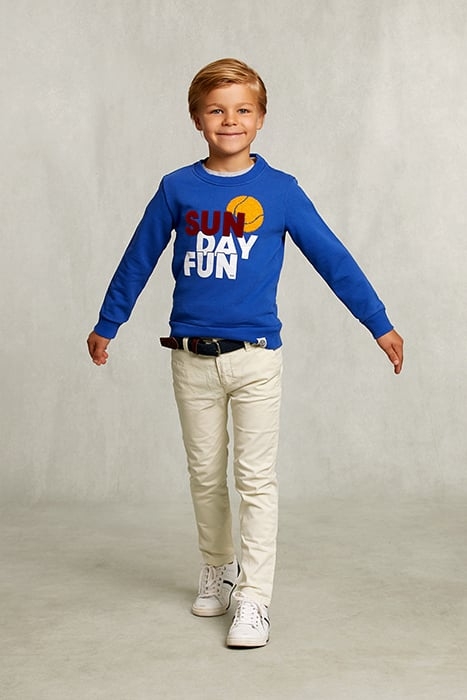 FANTASY CREW NECK SWEATER CARIBBEAN BLUE BLUE 3