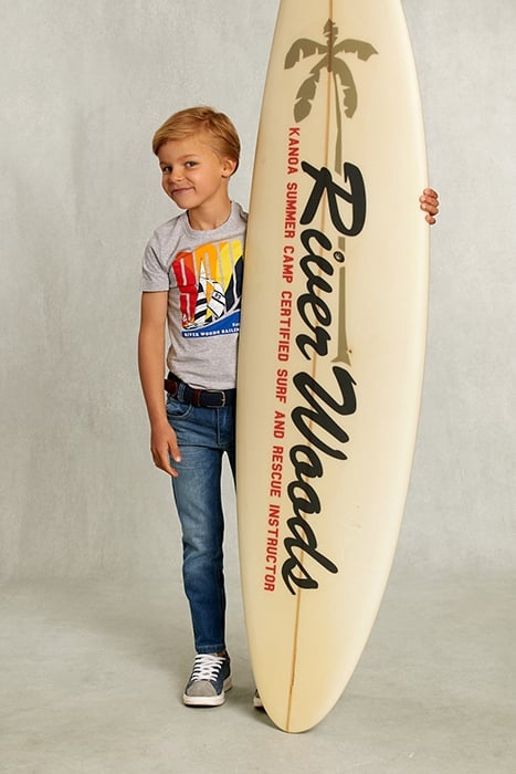 NORMAL FIT BASIC T-SHIRT DARK OYSTER MIX GREY 3