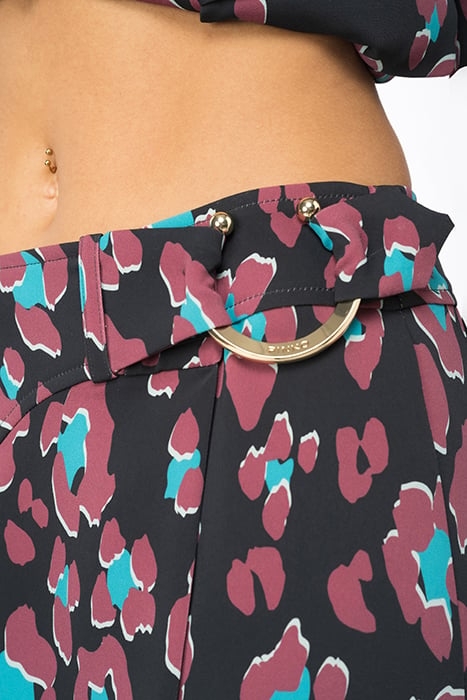 GARO SKIRT BLACK/LIGHT GREEN/BURGUNDY 5