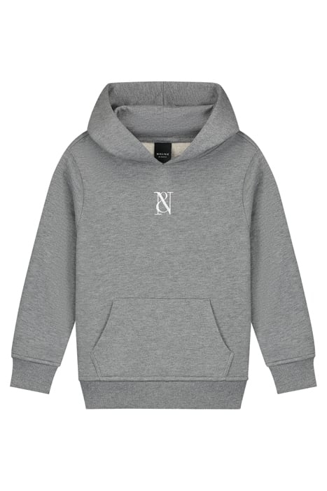 &N LOGO HOODIE MEDIUM GREY MELANGE 1